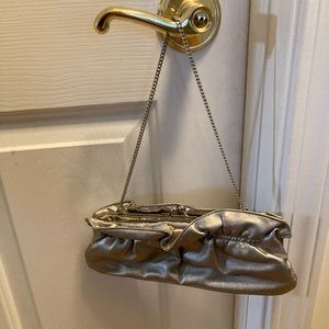 Loft silver handbag/evening bag shoulder or clutch